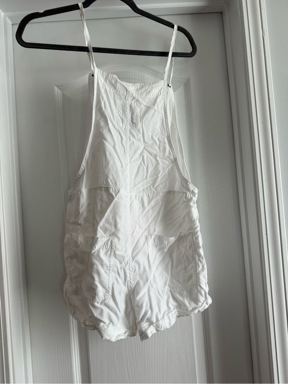 Abercrombie & Fitch White Sleeveless Cotton Romper